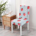 thumbnail image 4 of Charming Strawberry Dining Chair Covers Set of 4 Fresh Red Berry Design Washable Polyester Stretch Slipcovers Removable Protector for Sweet Kitchen Decor, 4 of 6