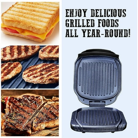 Granitestone Blue Non Stick Low Fat Grill - Blue