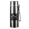 thumbnail image 1 of Botella Deportiva Portátil Doble Aislamiento Al Térmica Aislada 1000ml Con Asa Gran Capacidad para Té Y, 1 of 9