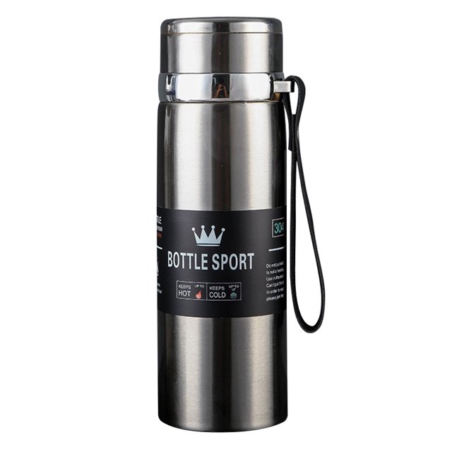Botella Deportiva Portátil Doble Aislamiento Al Térmica Aislada 1000ml Con Asa Gran Capacidad para Té Y