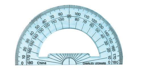 Cli Plastic Protractor Plastic Clear (77104) by Charles Leonard