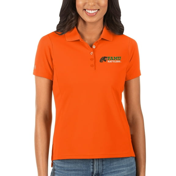 Women's Antigua Orange Florida A&M Rattlers Legacy Pique Polo