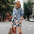 thumbnail image 4 of Fotbe Daisy Floral Vestido de Verano sin Mangas para Mujer – Vestido Midi Línea A, Estilo Camiseta Floral, Vestido Playero Casual y Fluido, 4 of 7