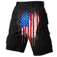 thumbnail image 5 of DDAPJ pyju 250 Anniversary USA Shorts Men American Flag Patriotic Cargo Shorts with Multi Pockets 1776-2026 Vintage Cargo Short Black L, 5 of 7