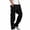 Black, variant on Mens Corduroy Cargo Pants- Elastic Waist Wide Leg Drawstring Casual Cotton Pants Yellow Size L