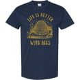 thumbnail image 3 of Inktastic Life's Better with Bees T-Shirt, 3 of 5
