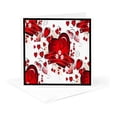 thumbnail image 5 of 3drose, Valentine Red Hearts, 6 Greeting Cards with Envelopes, 5 of 7