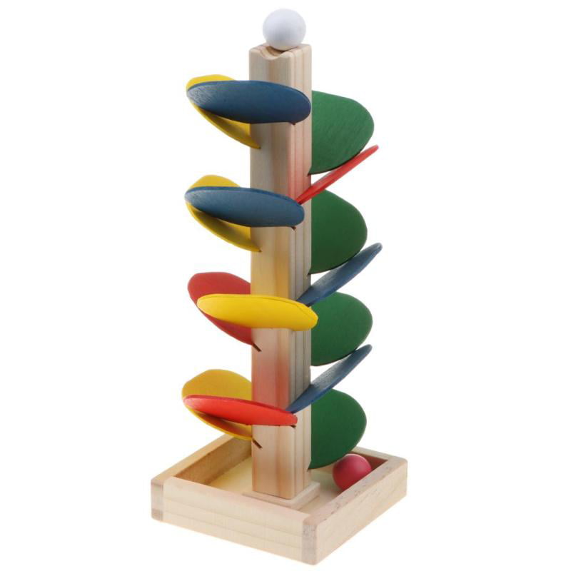 KIDS MARBLE BALL RUN WOODEN TOWER CONSTRUCTION TRACK GAME EDUCATIONAL TOY GIFT 