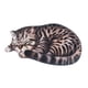 thumbnail image 2 of Bonita alfombra de baño con forma de gato durmiendo, felpudo interior de entrada. Rayas, 2 of 9