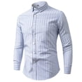 thumbnail image 5 of Qiyinn Men's Oxford Shirt Solid Casual Button Down Collar Shirts Long Sleeve Dress Shirts with Pocket, 5 of 6