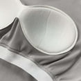 thumbnail image 4 of Tops for Women Plus Size Short Sleeve Solid Color Chest Pad No Steel Rings Bottom Underwear Pajama Gray L, 4 of 6