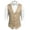Beige (With Pattern), variant on Men's Suede Leather Suit Vest Casual Western Vest Jacket Slim Fit Cowboy Waistcoat