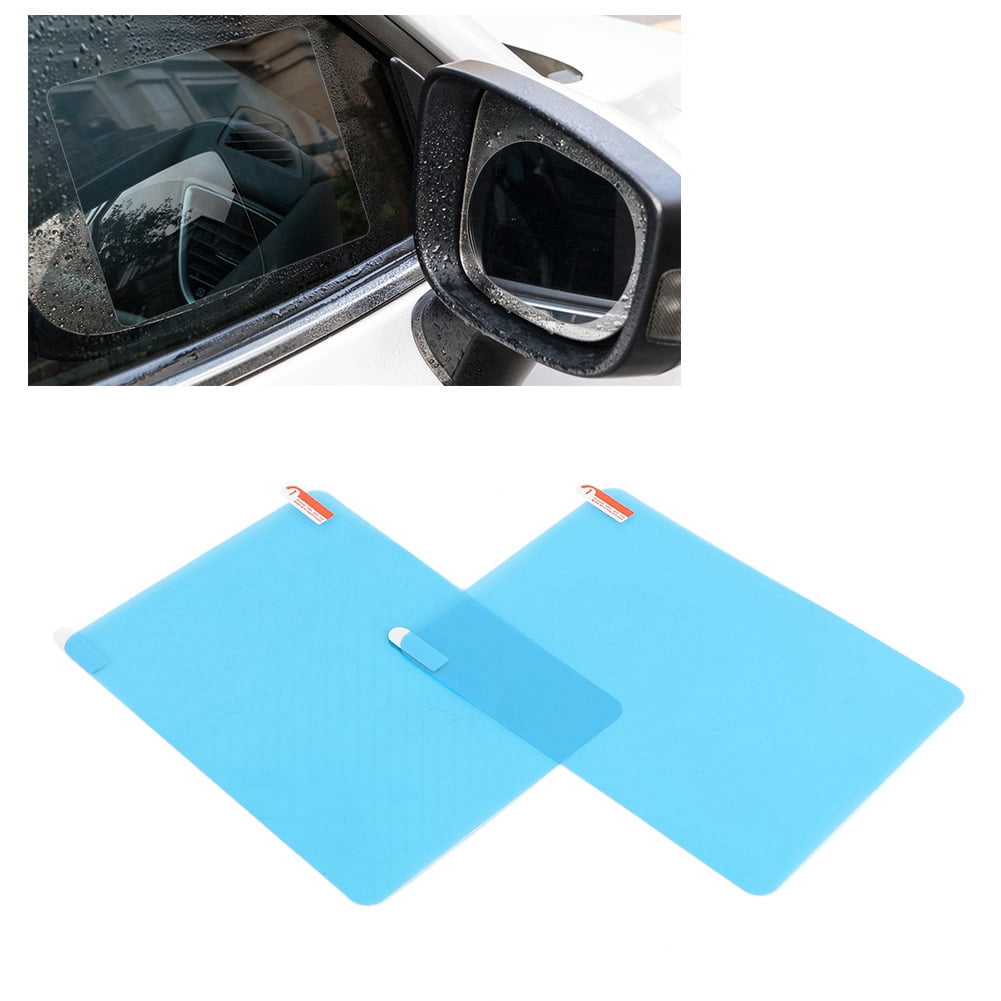 2pcs Oval Car Rearview Mirror Waterproof Sticker Anti Fog Protective Film