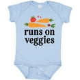 thumbnail image 3 of Inktastic Vegetarian Runs on Veggies Boys or Girls Baby Bodysuit, 3 of 5