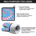 thumbnail image 7 of Colorful Tie Dye Pattern Kitchen Oven Mitt and Pot Holder Sets 4 Pcs for Baking, Cooking and Grilling, Heat Resistant Up To 392 °F, 7 of 7