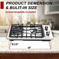 thumbnail image 4 of 2 Burner Gas Cooktop 12 Inch, Built-in Gas Stove Top Electronic Ignition, Propane Stove 2 Burner, Thermocouple Protection, 4 of 7