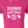 thumbnail image 4 of Inktastic Wisconsin Awesome Since 1848 Women's T-Shirt, 4 of 5