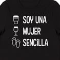 thumbnail image 2 of Soy Una Mujer Secilla (I'm A Simple Woman) Women's Black Short Sleeve Crew Neck Tee-XXL, 2 of 7