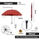 thumbnail image 3 of Paraguas De Golf La Merced Manual Plegable Semiautomático Escocés Rojo, 3 of 3