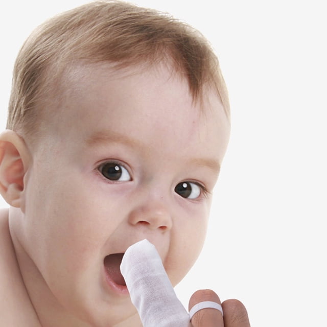 Limpiador de Lengua Infantil ANGGREK 6 Piezas de Gasa de limpieza de dientes Infantil Suave