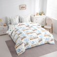 thumbnail image 2 of Castle Fairy Watercolor Train Bedding Comforter Set 7pcs for Kids, Star Cloud Pattern Queen Bedding Sets for Bedroom, Blue Beige, 2 of 7