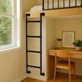 thumbnail image 2 of Wall Mounted Ladder  Heavy-Duty Metal Egress Window &; Loft Ladder for Basement  Attic Bunk Bed  Fire Escape - Load  Matte, 2 of 6