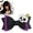 C, variant on Halloween Hair Clips Bat and Spider Design Set, 4.13 x 2.17 Inch Black Purple Glitter Bow Hair Accessories for Women, Party Prom Cosplay Styling and Daily Wear, Seasonal Decor