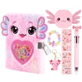 thumbnail image 1 of Agenda PrinBarbee Axolotl para niñas con candado y llaves de 6 a 8 años, 1 of 7