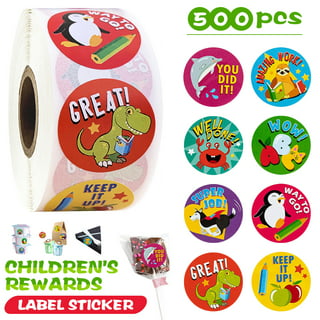 Fun, colorful reward stickers for teachers and classrooms by DJ Inkers