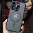 thumbnail image 2 of Magsafe Luxury Matte Translucent Case For iPhone 14 15 Plus 13 12 11 Pro Max Shockproof Bumper Magnetic Wireless Charge Cover, 2 of 5