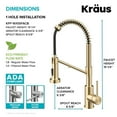 thumbnail image 4 of Kraus KFF-1610SFACB Bolden 2-in-1 Commercial Style Pull-Down Single Handle Filter Kitchen Faucet for Reverse Osmosis or Water Filtration System, Spot Free Antique Champagne Bronze, 4 of 9