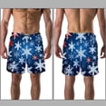 thumbnail image 3 of luoweisi Men's Beach Shorts Quick Dry Swim Trunks with Mesh Lining Christmas Snowflakes S, 3 of 5