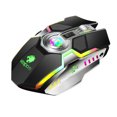 thumbnail image 3 of Kearding Ratón inalámbrico para juegos G80, ratón recargable para juegos, silencioso, ergonómico, 7 teclas, RGB, retroiluminado, 1600 DPI, Juegos de teclado y mouse para computadora Negro, 3 of 6