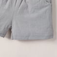thumbnail image 6 of GXWEA Toddler Boys Summer Outfits Toddler Boy Clothes Summer Toddler Baby Boy Summer Clothes T Shirt Elastic Waist Shorts Set 3-4 Years Grey, 6 of 9
