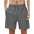 thumbnail image 2 of Ben Din Clothing Men's Cotton Casual Jersey Workout Shorts with Pockets, 2 of 5