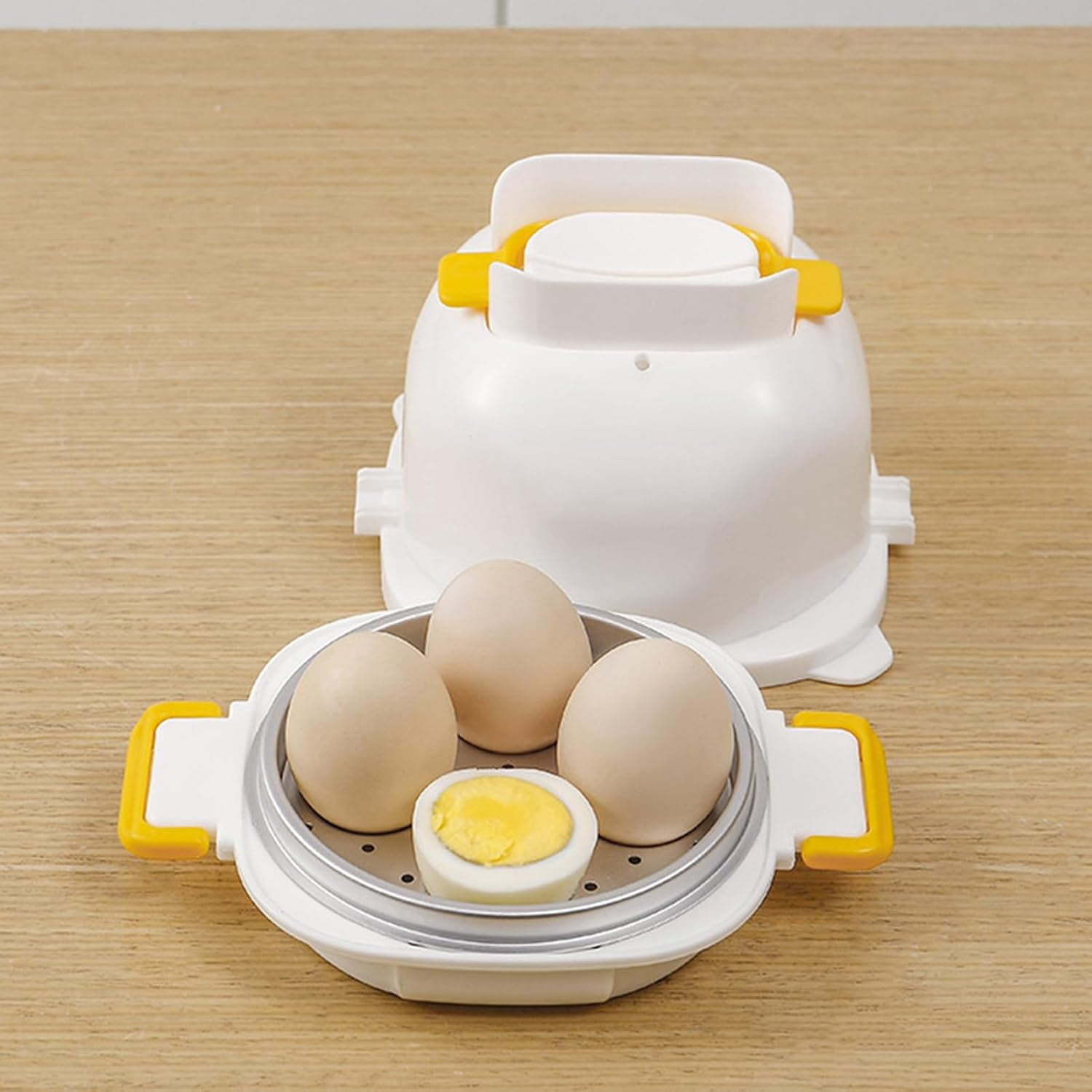 Microwave Egg Boiler Egg Steamer 4 Cavities Microwave Egg Cooker Quick Breakfast Maker Durable Compact Egg Boiler Machine