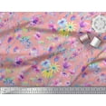 thumbnail image 2 of Soimoi Poly Georgette Fabric Flower Watercolor Printed Fabric 1 Yard 42 Inch Wide, 2 of 3