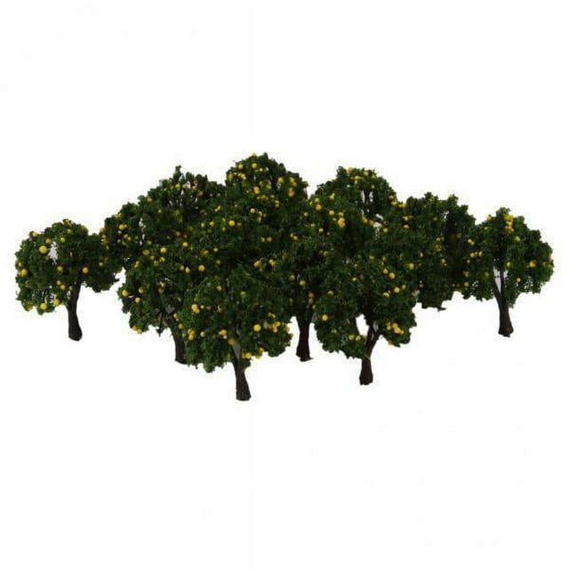 lionlar 2x20pcs Model Train Yellow Fruit Trees Garden Street Layout Scale 1/300 4CM
