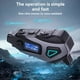 thumbnail image 5 of Intercomunicador para Casco de Motocicleta K10 con Bluetooth 5.4, FM, IPx8, Resistente Al Agua, con DVR y Pantalla LCD, 5 of 5