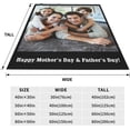 thumbnail image 4 of Dark Gray Throw Blanket 40x60 inch, Custom Funny Personalized Warm Flannel Blankets with Photos Text for Birthday Valentine Mother's Day Father's Day Customized Blanket Gift for Adult Child Blankets, 4 of 5
