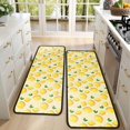 thumbnail image 4 of Kitchen Rugs Sets Of 2,Yellow Lemon Fruit Leaves Beige Pattern Anti Fatigue Kitchen Mat Rugs Non Slip Washable,Decorative Kitchen Floor Mats for Kitchen,Sink,Laundry,17"x47"+17"x47", 4 of 5