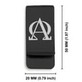 thumbnail image 2 of Stainless Steel Religious Alpha and Omega Classic Slim Money Clip Credit Card Holder, 2 of 2