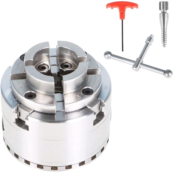 PET-U Lathe Chuck 2.75 (2-3/4) Inch 4 Jaw Self-Centering Keyed with 1-Inch x 8TPI Thread Lathe Chuck Set Fit for Woodworking Lathe