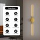 thumbnail image 3 of Pared Metal Minimalista Larga Dimmable 1/2pcs Toque/control Remoto 350 Grados Rotación USB Recargable para Sala Estar, 3 of 9