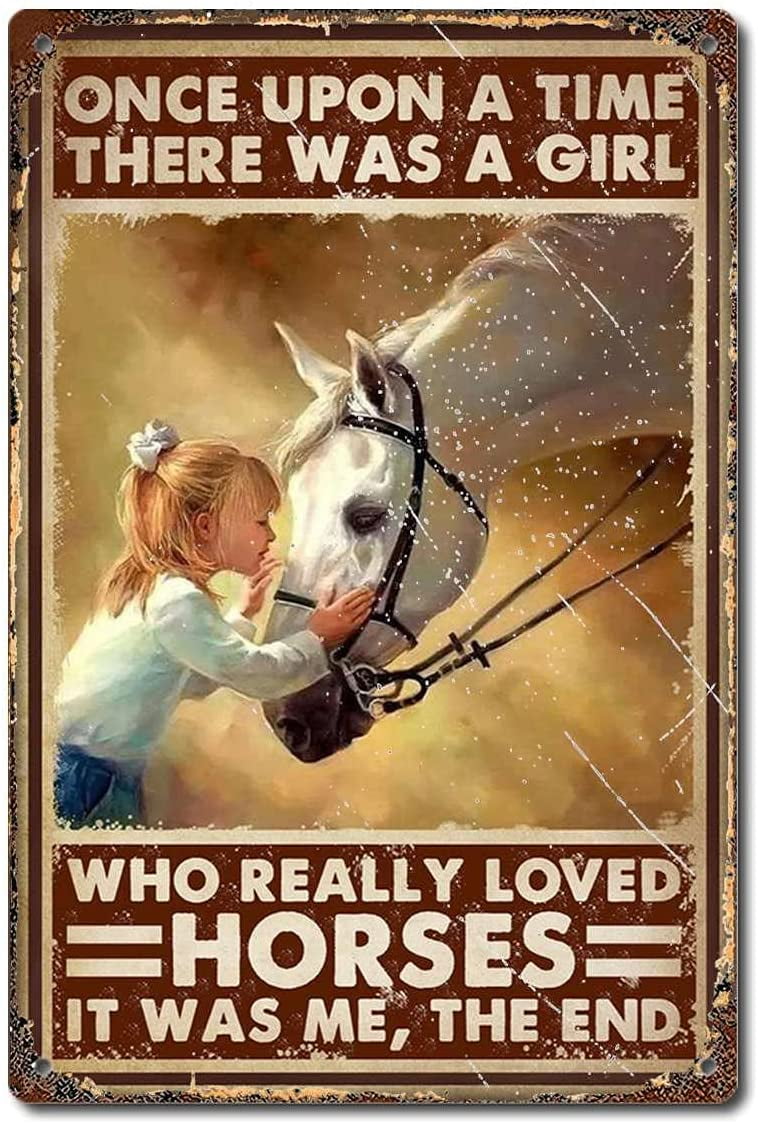 Little Girl and Horse Poster There was A Girl Who Really Loved Horses