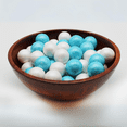 thumbnail image 3 of Naturejam Blue & White Shimmery Gumballs 1 Pound Size-1 inch-for Boy Baby Shower or Gender Reveal, 3 of 6