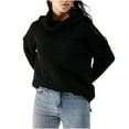 thumbnail image 4 of Women's Mock Turtleneck Sweater Fall Long Batwings Sleeve Casual Oversized Knit Pullover Women Slouchy Tunic Sweaters Tops, 4 of 5