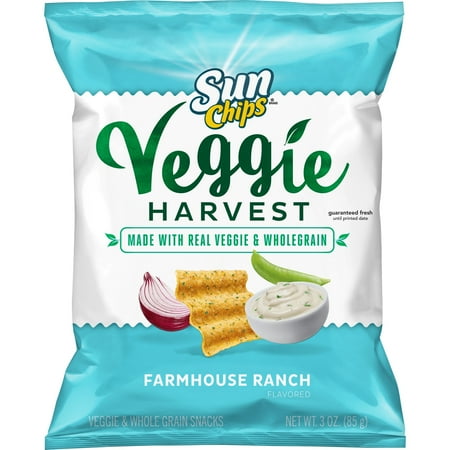 SunChips Veggie Harvest Farmhouse Ranch Veggie & Whole Grain Snacks 3 oz. Bag