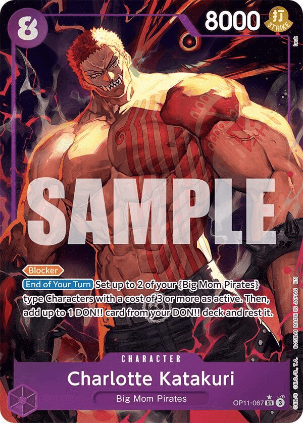 ONE PIECE Charlotte Katakuri Trading Card 067 a Fist of Divine Speed 0P14 Alternate Art Near Mint 1 Count