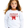 thumbnail image 2 of Floral Chiefs Team Sweatshirt for Women, Teens & Kids Red Coquette Bow Sports Team Sweater White Sweatshirt Youth Medium, 2 of 5